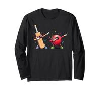 Cricket Bat Ball Dabbing Sunglasses Cricket Player Kids Boys Manga Larga