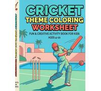 Cricket Coloring Book for Kids: 50 High-Action Illustrations of Batsmen, Bowlers, and Gully Cricket | Sports Activity Book for Young Cricket Fans and Future Stars