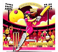 cricket play with girls: cricket colouring book