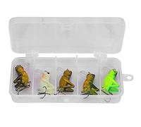 Cricket Saltamontes Cebo Insecto Peces Señuelos Set 5 Piezas con Aparejos de Pesca de Anzuelo Triple Afilado para Pesca de Agua Dulce y Salada Durable Resistente a la Corrosión