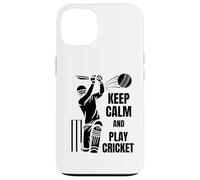 Cricket Team Batsman Silhouette Cricket Test Match Carcasa para iPhone 13