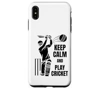 Cricket Team Batsman Silhouette Cricket Test Match Carcasa para iPhone XS MAX
