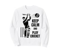 Cricket Team Batsman Silhouette Cricket Test Match Sudadera