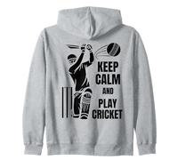 Cricket Team Batsman Silhouette Cricket Test Match Sudadera con Capucha