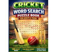 Cricket Word Search Puzzle Book for Adults & Teens: 1000 Cricket Words, Fun Brain Games, Sports Word Search Puzzles for Cricket Lovers