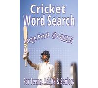 Cricket Word Search: Word Search with Easy to Read Print about Cricket Puzzle Book, Teams, Players, League, Equipment, Brain Games: Large Print: 6x9 ... Holidays and Relaxation (Sports Word Search)