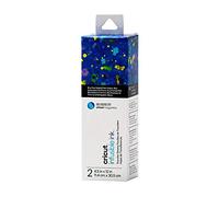Cricut 2 hojas de transferencia de tinta infusible | 11,4 cm x 30,5 cm | salpicaduras de pintura azul | ideal para usar prensa de tazas