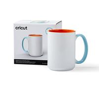 Cricut biselada en Blanco - 425 ml Beveled Blank-15 onzas/425 ml Taza de cerámica BEV de 15 onzas (1 Unidad), Arrecife, Talla única