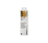 Cricut Bolígrafos de gel de purpurina Joy™ 0,8 en Negro/Dorado/Plata (3 uds.)