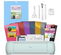 Cricut Explore 3 Machine with Sampler Vinyl Pack, Cricut Cutting Mat and Tool Kit Bundle - Starter Cutting Machine Set with Beginner Supplies, Adhesive Vinyl and Essential Tools for DIY Craft Projects