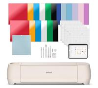 Cricut Explore 4 - Smart Cutting Machine (Seashell) | Engagement Bundle - Includes Smart Vinyl, Cardstock, Transfer Tape, Iron On HTV, Mat, Pens, Tool Kit, & 25 Images in Design Space App
