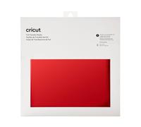 Cricut Foil de transferencia | Rojo | 30.5cm x 30.5cm (12 "x 12") | 8 hojas | Para usar con todas las máquinas de corte Cricut. Requiere la herramienta de transferencia de aluminio.