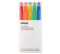 Cricut Glitter Gel Pen Set, Rainbow, Punto Fino 0.8 mm, Paquete de 10, para Usar Explore y Maker Machines, Multi, Explore & Maker, 2009962