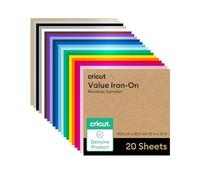 Cricut Iron On | 20-pack | 30.5cm x 30.5cm (12" x 12") | Heat Transfer Vinyl Sheets | For use with all Cricut cutting machines