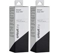 Cricut Joy Smart Vinilo Textil Negro - Rollo HTV Termoadhesivo para Ropa - 30.5 cm x 0.6 m (Paquete de 2)