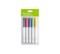 CRICUT Juego de bolígrafos de Punta Fina, clásico (5 Quilates) Explore/Maker Fine Point Pen Set 5-Pack M1, Classics, Pack de 5, 5