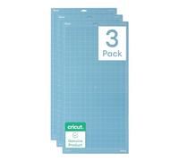 Cricut LightGrip - Tapetes de Corte Reutilizables para Manualidades con película Protectora, Papel de Impresora, vitela, cartulina Ligera Explore & Maker (3 Unidades), Color Azul