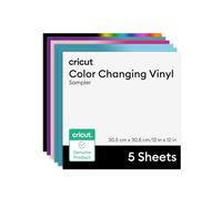 Cricut muestrario de vinilo adhesivo permanente, 30.5 cm × 30.5 cm, cambio de color, para personalizar tazas, cuadernos, decoración hogar y proyectos DIY, para todas las máquinas Cricut