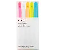 Cricut Opaco Gel Pen Set Brights Punto Medio 1.0 mm Paquete de 5 para Usar Explore y Maker Machines, Multi, Explore & Maker, 5, 2009849
