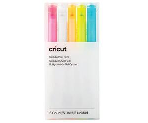 Cricut Opaco Gel Pen Set Brights Punto Medio 1.0 mm Paquete de 5 para Usar Explore y Maker Machines, Multi, Explore & Maker, 5, 2009849