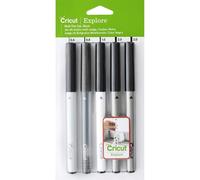 Cricut Pack de 4 Bolígrafos y Rotuladores Multifunción Negros Grosor Variado