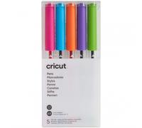 Cricut Pack de 5 Bolígrafos Brillantes Punta Extra Fina 0.3mm