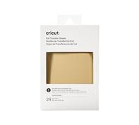 Cricut Papel Oro | 10,1 cm x 15,2 cm | 24 Hojas de Aluminio | para Uso con Herramienta de Transferencia Foil (se Vende por Separado), Aluminum, Dorado, 1