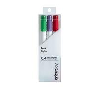 Cricut Joy Fine Point Pens 0.4, Red/Green/Violet (3 CT) Pen Set, for, Talla única, 3