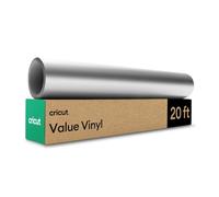 Cricut Value Vinyl | 12 pulgadas x 20 pies | Vinilo permanente autoadhesivo para todas las máquinas de corte Cricut | Plata