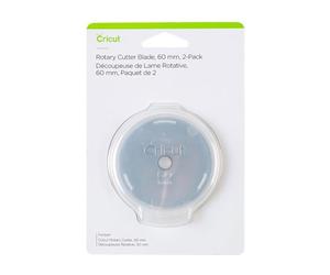 Cricut Rotary Blade Refill (2 CT) Recambio de Cuchilla giratoria de 60 mm (2 Unidades), metálico, Talla única