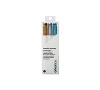 Cricut Rotuladores metalizados Joy™ 1.0, Dorado/Plata/Azul (3 uds.)