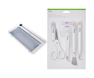 Cricut, Silver, Roll Holder for Explore 3 and Maker 3 & Juego de Herramientas básicas Tool Set M3, Colores Variados, 0.9 x 6.5 x 10.3 inches