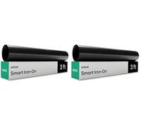 Cricut Smart Iron-On Vinilo Textil Negro - Rollo HTV Termoadhesivo Flexible para Camisetas - 30.5 cm x 0.9 m - Compatible con todas las Cricut (Paquete de 2)