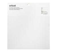 Cricut Papel adhesivo Smart Paper Sticker Cardstock S9001032 — 10 hojas, 33 x 33 cm, blanco