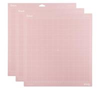 Cricut Tapete de Corte Fabric Grip de 12 x 12 Pulgadas, Paquete de 3 AMZ, Cloruro de polivinilo (PVC), Rosa, 30,5 x 30,5 cm, 3