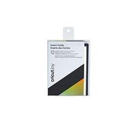 Cricut 2007247 Insert Cards, Plata, Black & Silver Holographic, for Joy, 12