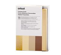 Cricut Recortadas | Neutral | 8,9 cm x 12,4 cm (tamaño Paquete de 18 | para Uso con Alfombrilla de Tarjetas 2 x 2, 8.9cm x 12.4cm Size R10), Oro, Talla única