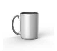 Cricut Taza de cerámica personalizable biselada - 425 ml/15 oz (1 ud.), gris - Cricut