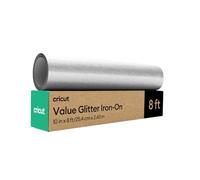 Cricut Value Glitter - Plancha con purpurina, color plateado, 10 pulgadas x 8 pies (1)