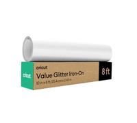 Cricut Value Glitter termoadhesivo - Blanco - 25.4 cm x 2.4 m (1)