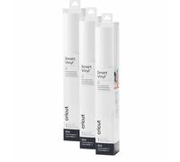 Cricut Vinilo permanente inteligente, blanco, paquete de 3 rollos de 3 pies (13 x 36 pulgadas), vinilo adhesivo para manualidades, corte sin alfombrilla para cortes de hasta 12 pies con máquinas Maker