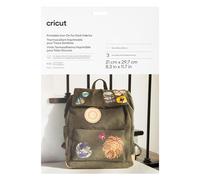 Cricut Vinilo Termoadhesivo Imprimible para Telas Oscuras, 3x A4 Hojas, Blanco