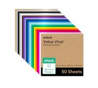 Cricut Vinyl Permanent | 50-pack | 30.5cm x 30.5cm (12" x 12") | Self Adhesive Vinyl Sheets | For use with all Cricut cutting machines