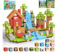 Crifeton Bloques Magneticos Construccion Niños 100 Piezas 2CM 3+ Magneticas,Juego Magnetic Blocks Tiles Construcción,Juguetes Montessori para Niños4 5 6 7 8 9 10 11 12Regalos de Cumpleaños para Niñas
