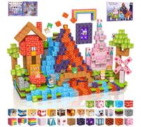 Crifeton Bloques Magneticos Construccion Niños 150 Piezas 2CM 3+ Magneticas, Juego Magnetic Blocks Tiles Construcción, Juguetes Montessori para Niños 4 5 6 7 8 9 10 11 Regalos de Cumpleaños para Niñas