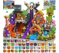 Crifeton Bloques Magneticos Construccion Niños 2CM 3+ Magneticas,Juego Magnetic Blocks Tiles Construcción,Juguetes Montessori para Niños4 5 6 7 8 9 10 11 12Regalos de Cumpleaños para Niñas (Magma)