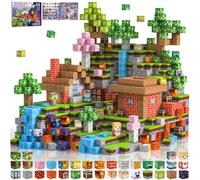 Crifeton Bloques Magneticos Construccion Niños 2CM 3+ Magneticas,Juego Magnetic Blocks Tiles Construcción,Juguetes Montessori para Niños4 5 6 7 8 9 10 11 12 (Casa) (Casa)