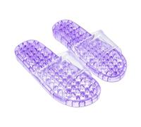 CRILSTYLEO 1 Par Zapatos De Masaje De Cristal Zapatos De Ducha Para Dormitorio Universitario Zapatilla De Baño Zapatillas De Playa Para Mujeres Masaje De Pies De Polivinilo Lavanda