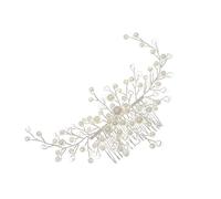 CRILSTYLEO 1 Pc peine tocado floral para el cabello accesorio para el cabello de la novia hair clips orquillas horquilla de moda Decoración para el cabello hecha a mano. aleación Silver