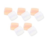 CRILSTYLEO 10piezas Esponjas De Maquillaje Mini Puff Cuadradas Para Polvo Aplicador De Base Cosmético Con Banda Polvo Mineral y Corporal Blanco y Color